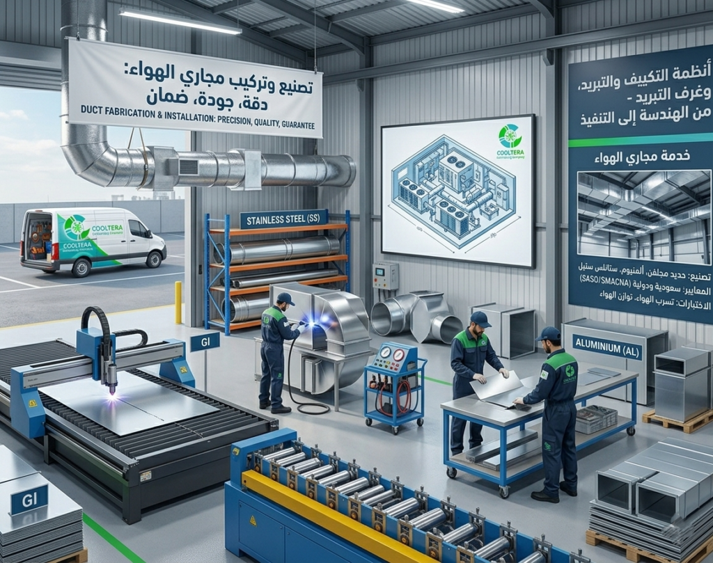 تصنيع وتركيب مجاري الهواء
