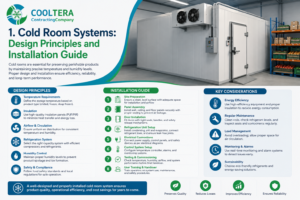 Cold room refrigeration system design and installation for temperature-controlled storage