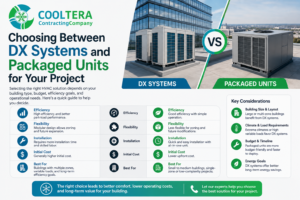 Comparison between DX and packaged air conditioning systems for selecting the right cooling solution